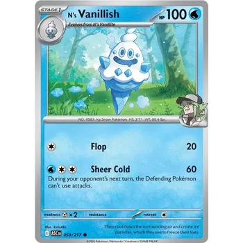 Sběratelská karetní hra N's Vanillish 050/217 - Ascended Heroes Typ karty: Non-Holo