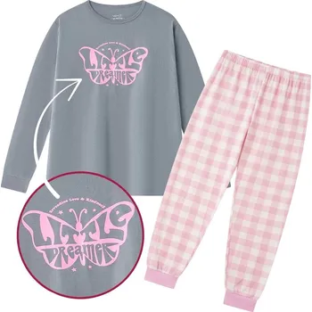 Dívčí pyžamo Dívčí pyžamo Wolf S2553 šedé