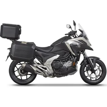 Zavazadlo na motocykl Kompletní sada černých hliníkových kufrů shad terra black , 48l topcase 36l/36l boční kufry, včetně montážní sady a plotny shad honda nc 750 x 2021