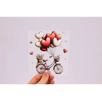 Nášivka Nažehlovačka - Kolo se srdíčky