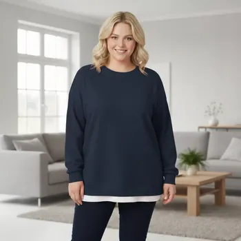 Dámská mikina Dámská modrá mikina oversize velikost