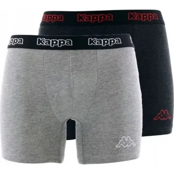 Pánské spodní prádlo Boxerky KAPPA 2-pack Dark Grey-Light Grey M