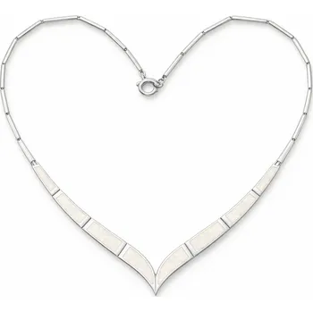 Náhrdelník Stříbrný náhrdelník s opálem Afrodita - Bílá