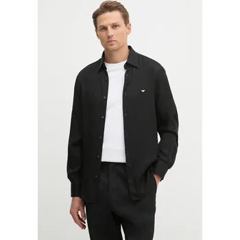 Pánská košile Košile Emporio Armani EM001537.AF13285 černá 99X, vel. S