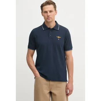 Pánské tričko Bavlněné polo tričko Aeronautica Militare PO1308UP00082 námořnická modř 59A, vel. S