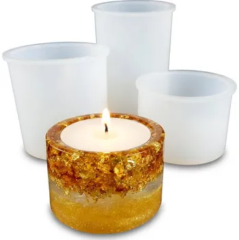 Silikonové formy – svícny kulaté Velikost: 4 x 5,6 cm;