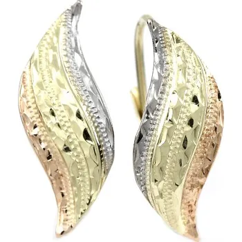 Šperk Soliter Originální tricolor náušnice ze zlata 231 001 00451 + 2 měsíce na vrácení zboží