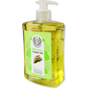 Masážní přípravek MEDISTAR CZ masážní olej BÍLÉ VÍNO 500ml s pumpičkou