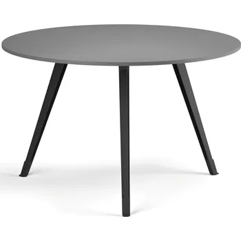 Konferenční stolek Konferenční stůl PRIMO ZEN, průměr 120 cm, černá podnož, grafit