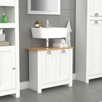 Koupelnový nábytek VCM Skříňka pod umyvadlo "Balusa M", Bílá 496927