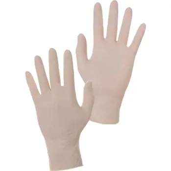 Rukavice na úklid CXS rukavice BERT, jednorázové, latex, bílé, lehce pudřené/100 ks vel. XL (10)
