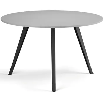 Konferenční stolek Konferenční stůl PRIMO ZEN, průměr 120 cm, černá podnož, šedá