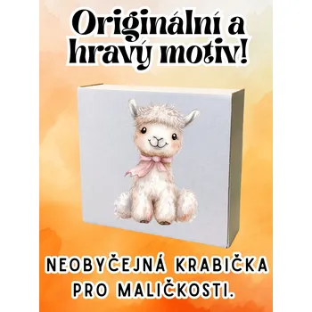 Krabička na výslužku krabička s potiskem Krabička, s potiskem, LAMA, 17,3x16x5,3 cm, 1 kus