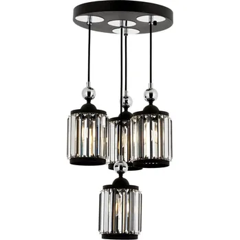 Lustr na lanku CRYSTALLINE 4xE27/40W/230V černá