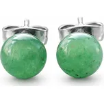 Ocelové náušnice s avanturínem Elowen