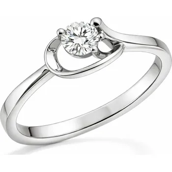 Prsten Stříbrný prsten vlnka se zirkonem Minera - 52