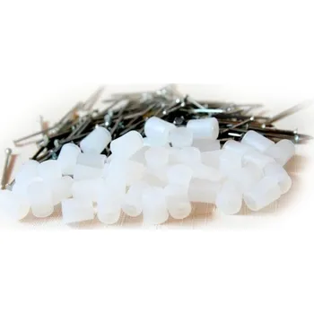 BE-EQ mezerníky + hřebíčky , kónické bílé, 100 ks