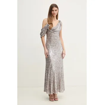 Dámské šaty Šaty DIANE VON FURSTENBERG DVFGL4S010 stříbrná SLV, vel. L