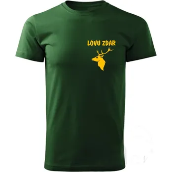 Pánské tričko Moon River Lovu Zdar pánské tričko pro myslivce lahvově zelené velikost XXL