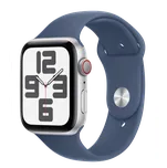 APPLE Watch SE (2024) Cellular 40mm Stříbrný hliník s denimovým sportovním řemínkem M/L