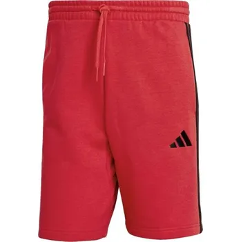 Pánské volnočasové šortky adidas 3 STRIPES FL SHORTS L Červená, Černá
