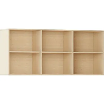 Knihovna Nástěnná knihovna INTEGRO, 835 x 1750 x 400 mm, 6 polic, buk