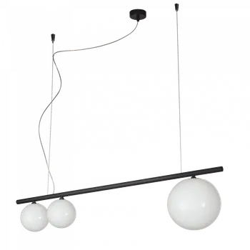 Metal lux 276.144.03 Libra, závěsné svítidlo 3xG9, černá/bílé sklo, délka 100cm