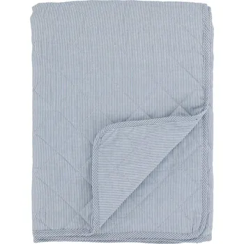Přehoz na lůžko Bílo-modrý pruhovaný bavlněný přehoz Aix Quilt - 130*180 cm