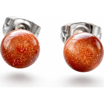 Náušnice Ocelové náušnice s avanturínem Finley