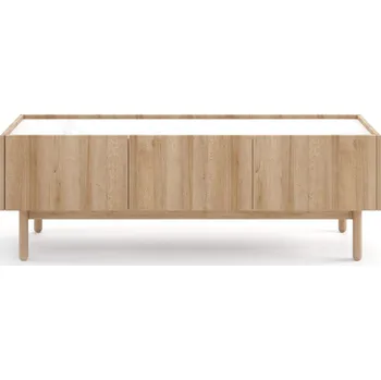 Televizní stolek TV stolek Boho La 144 cm dub riviera/bílý mramor