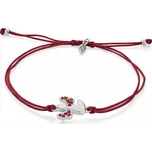 Stříbrný náramek Shamballa anděl s českým granátem Mario