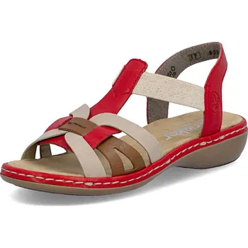 Dámské sandále Dámské sandály RIEKER 65918-33 červená S6 42