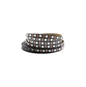 LED páska LED pásek WS2812 (2811) chip 5050, 18W/m, RGB, 60 diod, 5V, 1 m, černý