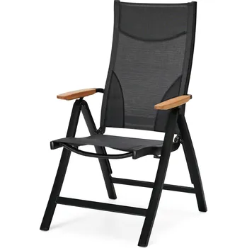 Křeslo 688288 - Tchibo - Vysoké křeslo s nastavitelným opěradlem - barva: černá