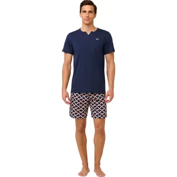 Pánské pyžamo Pohodlné pánské pyžamo Vamp s krátkými rukávy 22661 velikost L