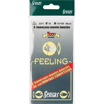 Umělá nástraha Navázaný háček Feeling 3311 Nickel 40cm 8ks - 10/0,20mm