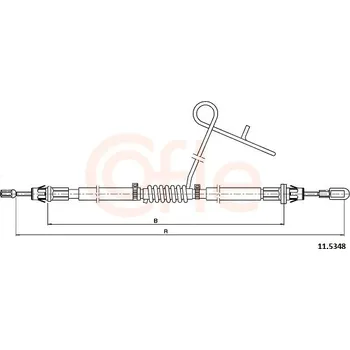 Lanko parkovací brzdy Tažné lanko, parkovací brzda COFLE 92.11.5348
