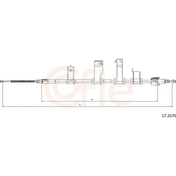 Lanko parkovací brzdy Tažné lanko, parkovací brzda COFLE 17.2570
