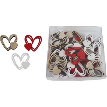 Velikonoční dekorace Dekorace srdce, 24 ks D7299