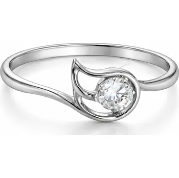 Prsten Stříbrný prsten křídlo se zirkonem Wing