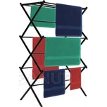 Skládací sušák prádla s nastavitelnou délkou, teleskopický, černý