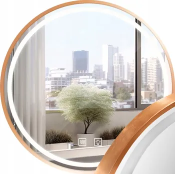 Zrcadlo REA Zrcadlo LED 70cm, kartáčovaná měď HOM-05492