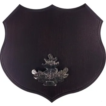 Dřevo Novák Podložka pod trofej, frézovaná, Černá zvěř č.364/L Stříbro Barva: Černá