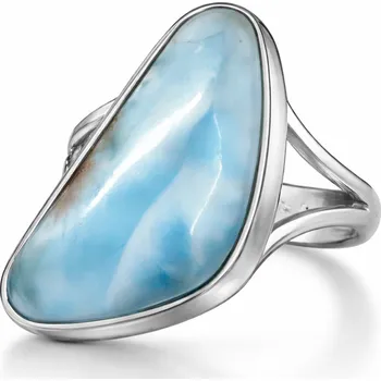 Prsten Stříbrný prsten s larimarem Noam