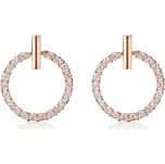 Stříbrné náušnice se zirkony Rose gold Lelpa