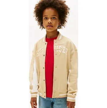 Chlapecká mikina Dětská bavlněná mikina Tommy Hilfiger KB0KB09745.9BYA hnědá 82X, vel. 164