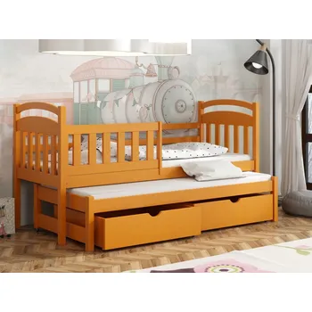 Dětská postel Dětská postel s přistýlkou Kubuš 2 Barva dřeva: Olše, 90x200