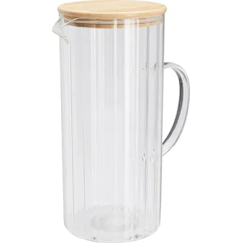 Skleněný džbán LOISA 01 1,4 l bambus/čírý