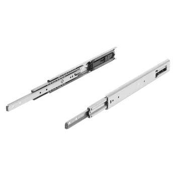 Nábytkové kování Teleskopické lišty, z nerezové oceli pro boční montáž, plný výsuv, nosnost do 90 kg K2366.0700