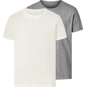 esmara Men Pánské triko s BIO bavlnou, 2 kusy (šedá/bílá, XXL (60/62))